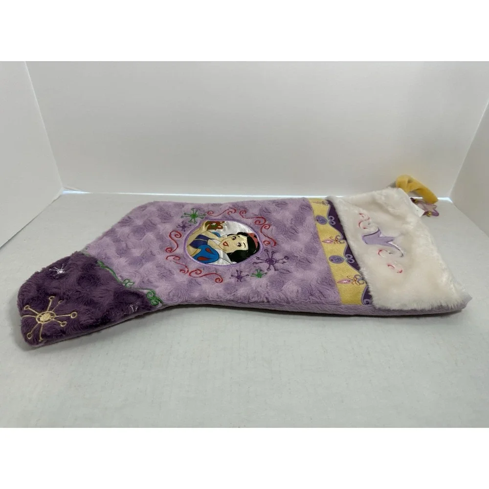 Disney Snow White Christmas Stocking Purple Faux Fur‎ 17